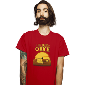Daily_Deal_Shirts T-Shirts, Unisex / Small / Red The Settlers Of The Couch
