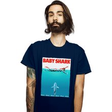 Load image into Gallery viewer, Shirts T-Shirts, Unisex / Small / Navy Baby Shark
