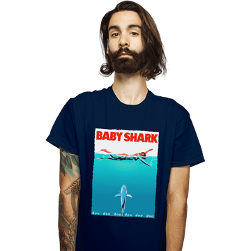 Shirts T-Shirts, Unisex / Small / Navy Baby Shark
