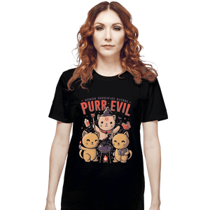 Shirts T-Shirts, Unisex / Small / Black Purr Evil