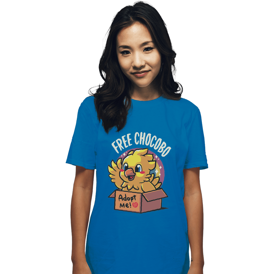 Shirts T-Shirts, Unisex / Small / Sapphire Adopt A Chocobo