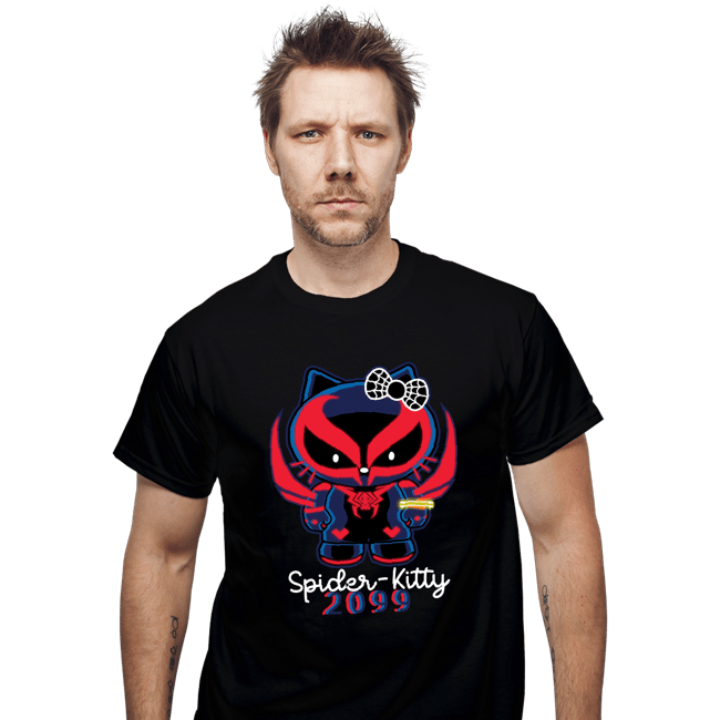 Secret_Shirts T-Shirts, Unisex / Small / Black Spider Kitty 2099