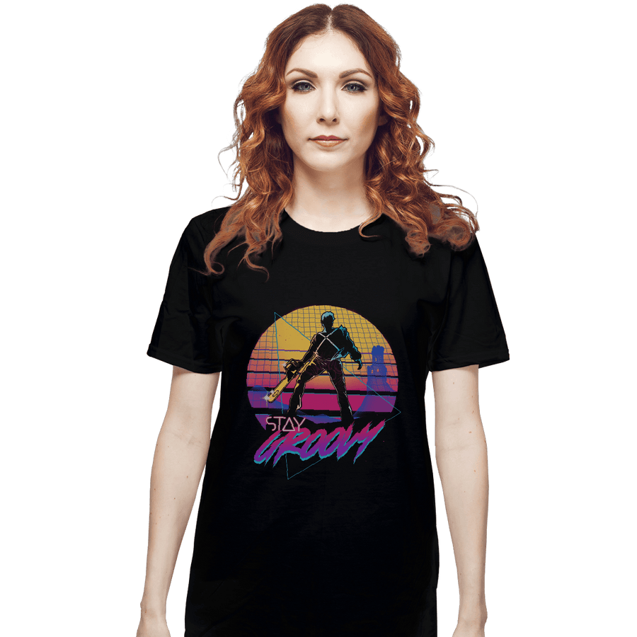 Shirts T-Shirts, Unisex / Small / Black Stay Groovy