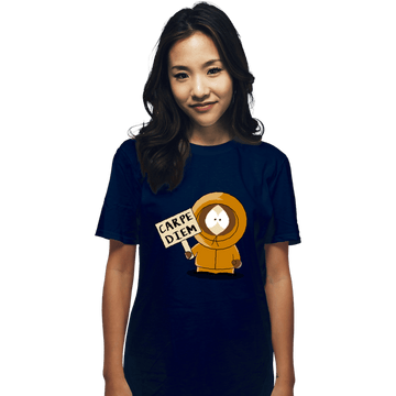 Shirts T-Shirts, Unisex / Small / Navy Carpe Diem