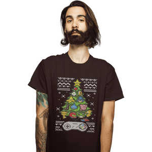 Shirts T-Shirts, Unisex / Small / Dark Chocolate A Classic Gamers Christmas