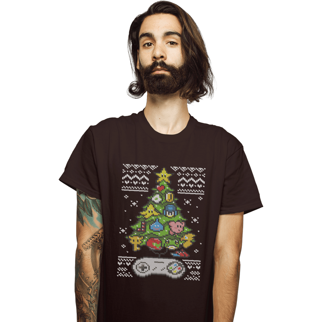Shirts T-Shirts, Unisex / Small / Dark Chocolate A Classic Gamers Christmas