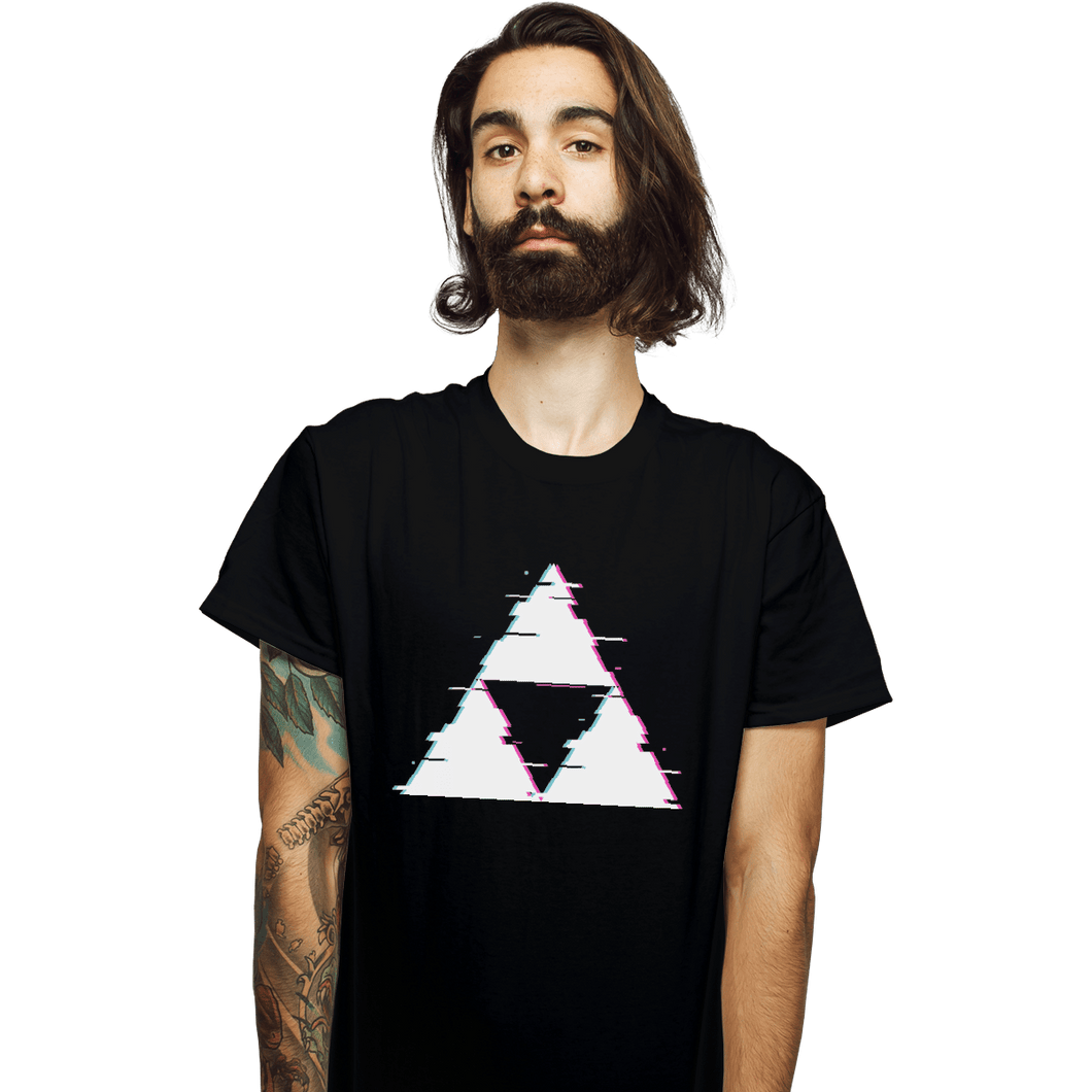 Shirts T-Shirts, Unisex / Small / Black Ddjvigo's Glitch Triforce