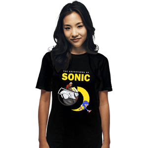Shirts T-Shirts, Unisex / Small / Black The Adventures of Sonic