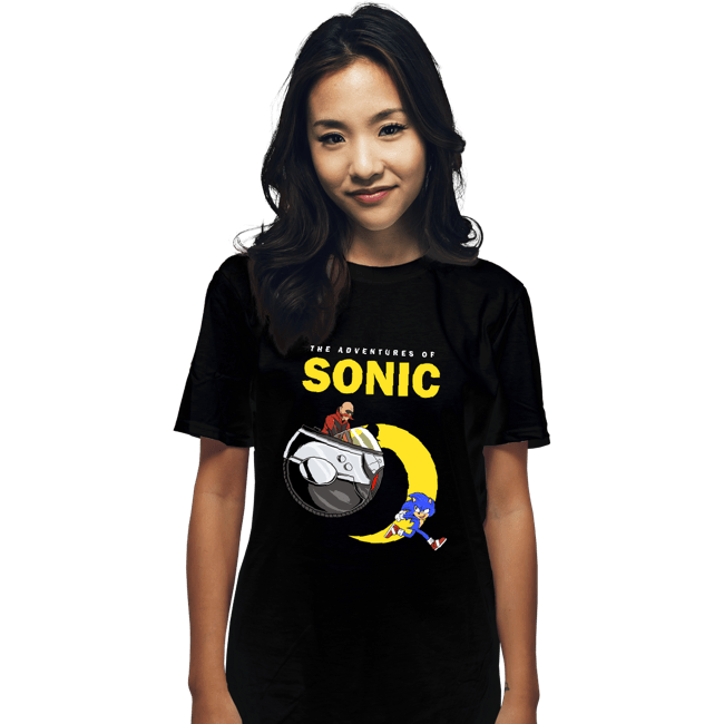 Shirts T-Shirts, Unisex / Small / Black The Adventures of Sonic