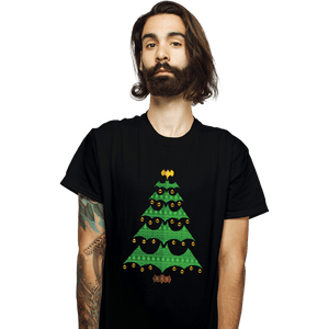 Daily_Deal_Shirts T-Shirts, Unisex / Small / Black Holy Christmas Tree, Batman!