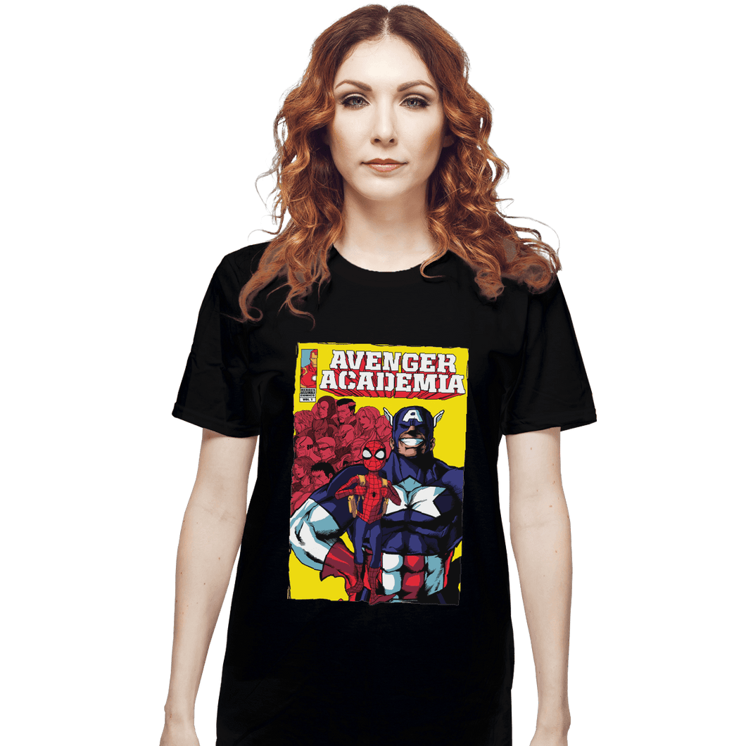 Shirts T-Shirts, Unisex / Small / Black Avenger Academia