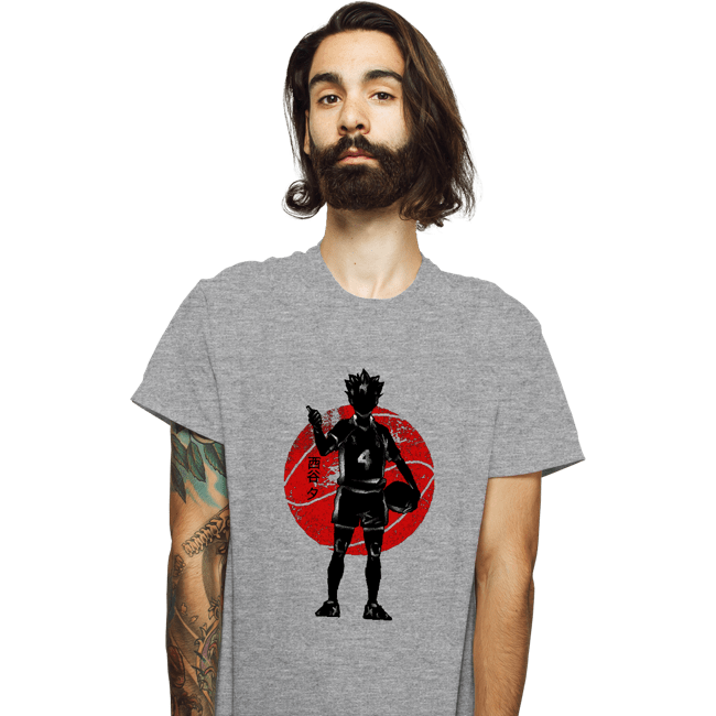 Shirts T-Shirts, Unisex / Small / Sports Grey Crimson Yū Nishinoya