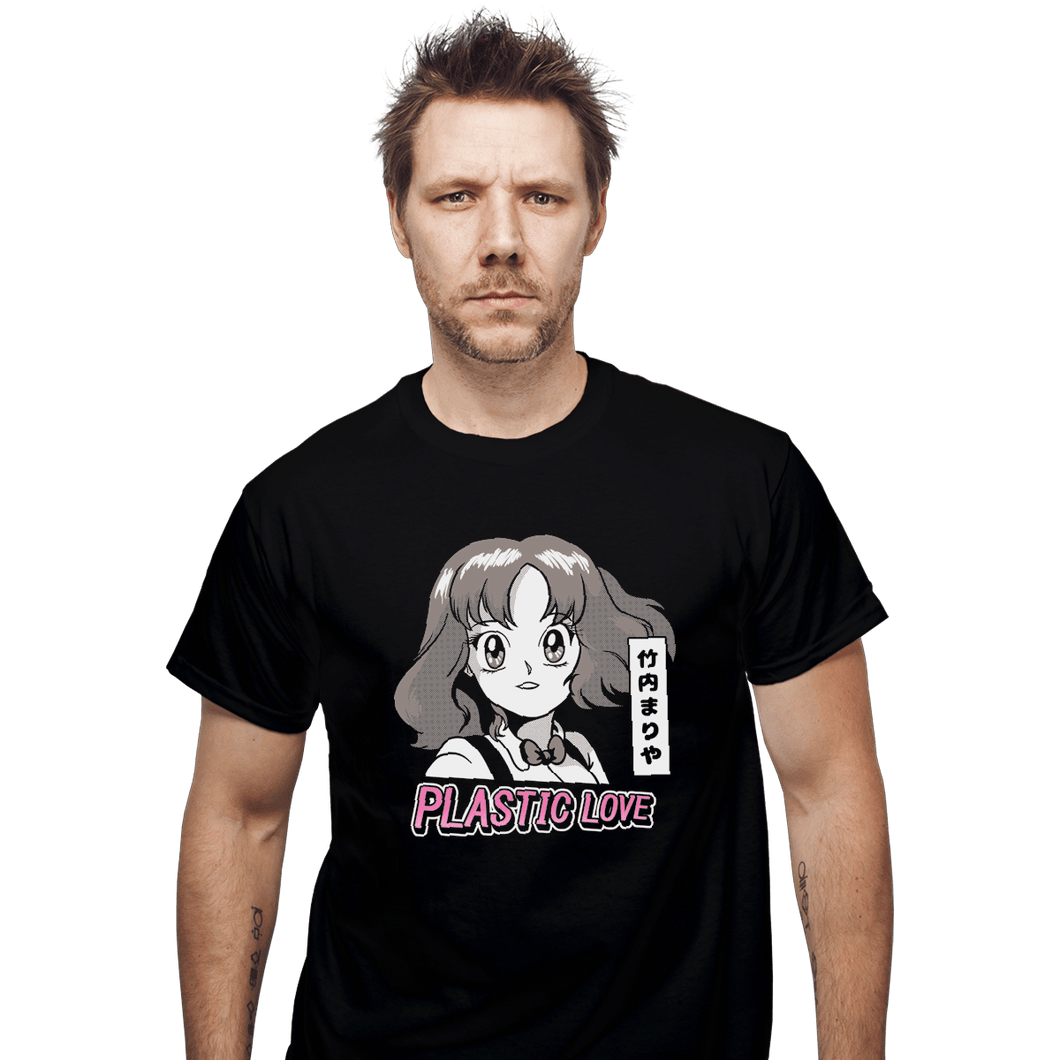 Shirts T-Shirts, Unisex / Small / Black Plastic Love Retro