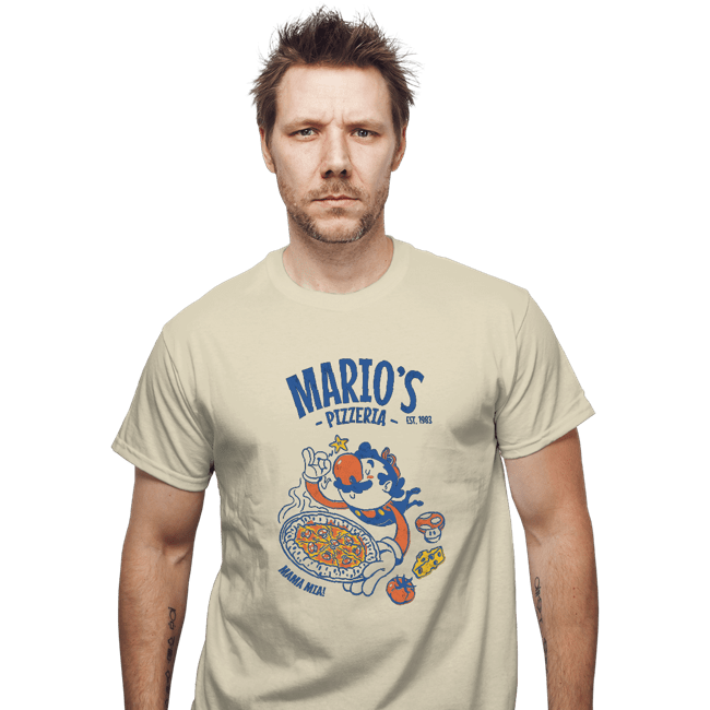 Daily_Deal_Shirts T-Shirts, Unisex / Small / Natural Mario's Pizzeria
