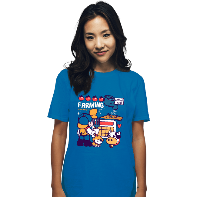 Shirts T-Shirts, Unisex / Small / Sapphire Farmer Days