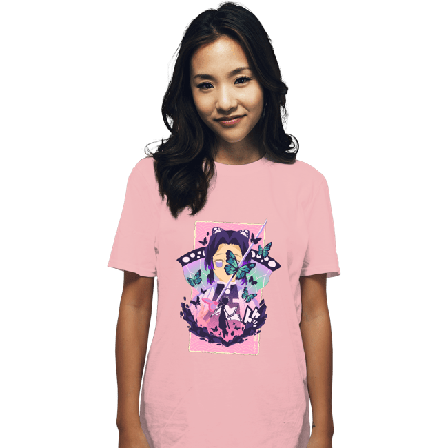 Shirts T-Shirts, Unisex / Small / Pink Shinobu Butterfly