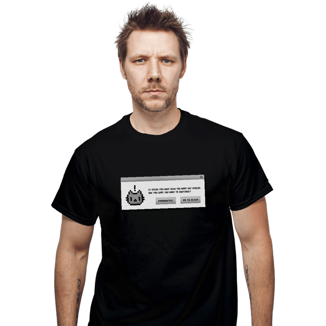 Shirts T-Shirts, Unisex / Small / Black Alert Cat