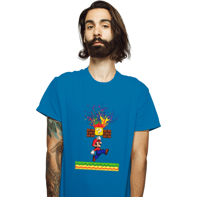 Shirts T-Shirts, Unisex / Small / Sapphire Super Paint Splatter