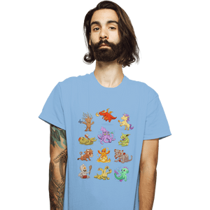 Shirts T-Shirts, Unisex / Small / Powder Blue Diapers & Dragons