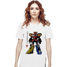 Load image into Gallery viewer, Daily_Deal_Shirts T-Shirts, Unisex / Small / White Mighty Morphin Megazord Sumi-e
