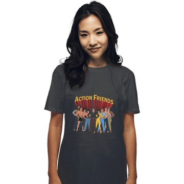 Shirts T-Shirts, Unisex / Small / Charcoal Action Friends