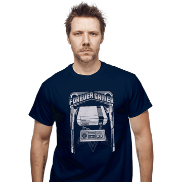 Secret_Shirts T-Shirts, Unisex / Small / Navy Forever Gamer NES