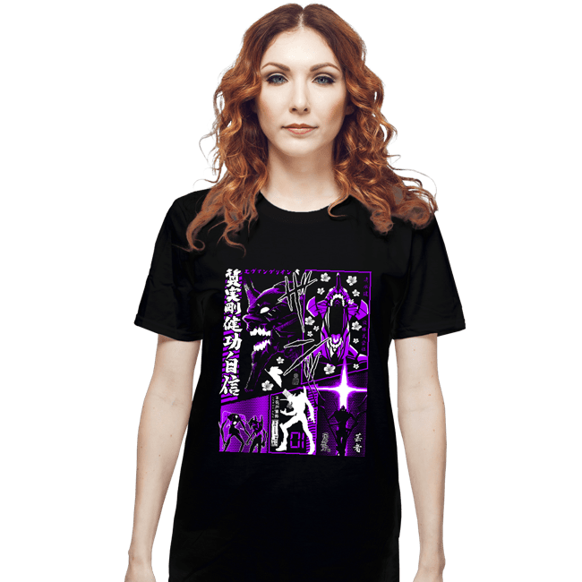 Secret_Shirts T-Shirts, Unisex / Small / Black Evangelion Manga