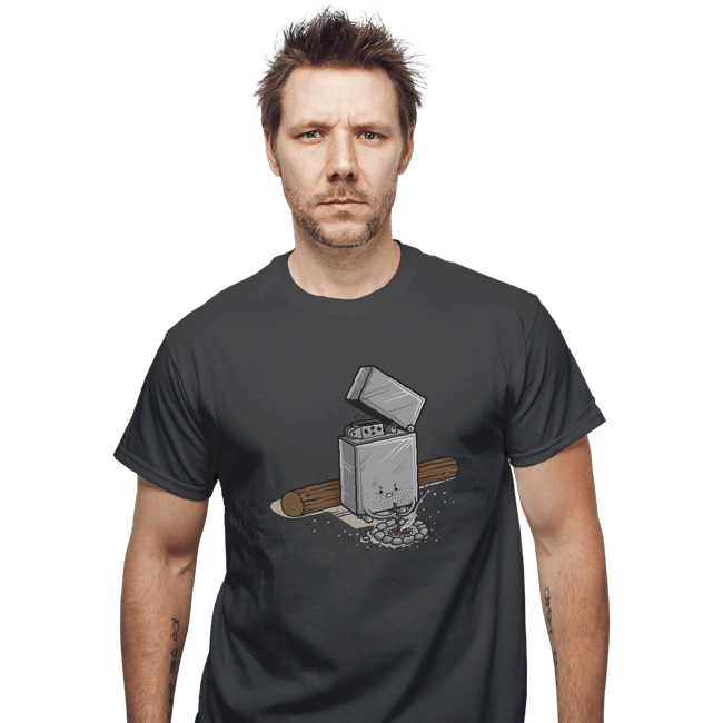 Shirts T-Shirts, Unisex / Small / Charcoal Out Of Fuel