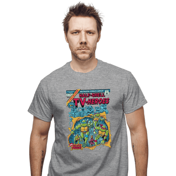 Shirts T-Shirts, Unisex / Small / Sports Grey Giant SIzed Turtles
