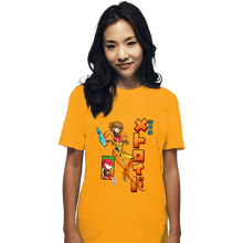 Load image into Gallery viewer, Daily_Deal_Shirts T-Shirts, Unisex / Small / Gold Neon Genesis Metroid
