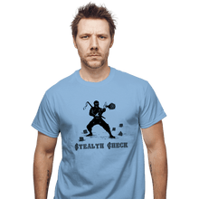 Load image into Gallery viewer, Secret_Shirts T-Shirts, Unisex / Small / Powder Blue Stealth Check
