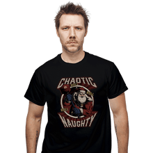 Load image into Gallery viewer, Shirts T-Shirts, Unisex / Small / Black Chaotic Naughy Santa
