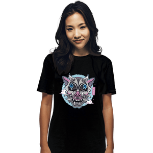 Shirts T-Shirts, Unisex / Small / Black Boar Oni Mask