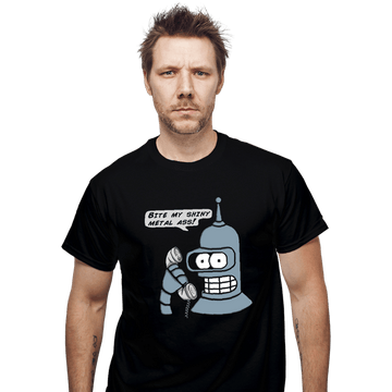 Secret_Shirts T-Shirts, Unisex / Small / Black Robot On The Phone