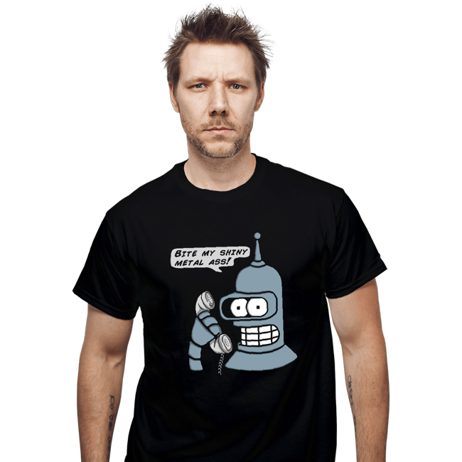 Secret_Shirts T-Shirts, Unisex / Small / Black Robot On The Phone