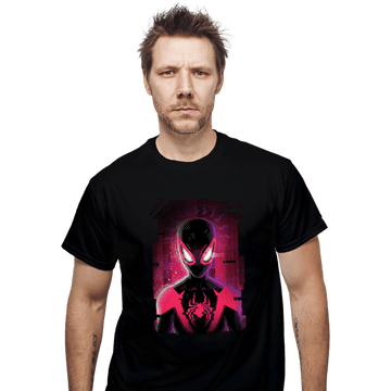Daily_Deal_Shirts T-Shirts, Unisex / Small / Black Glitch Miles Spider