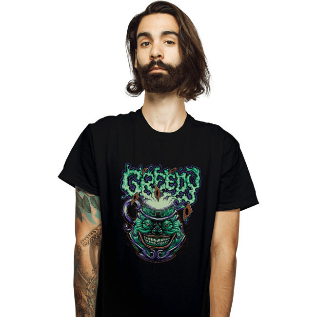 Secret_Shirts T-Shirts, Unisex / Small / Black Pot Of Greed Card