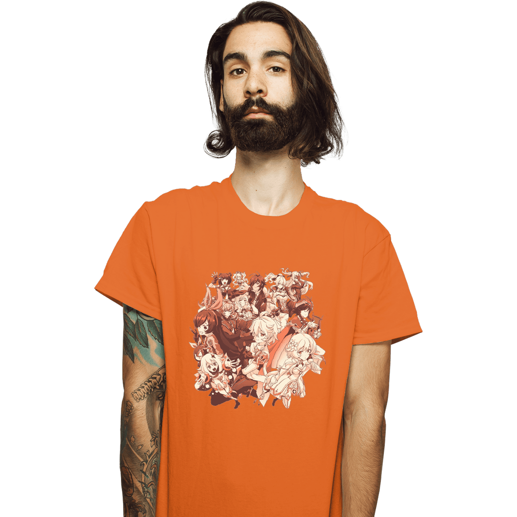 Shirts T-Shirts, Unisex / Small / Orange Genshin Impact