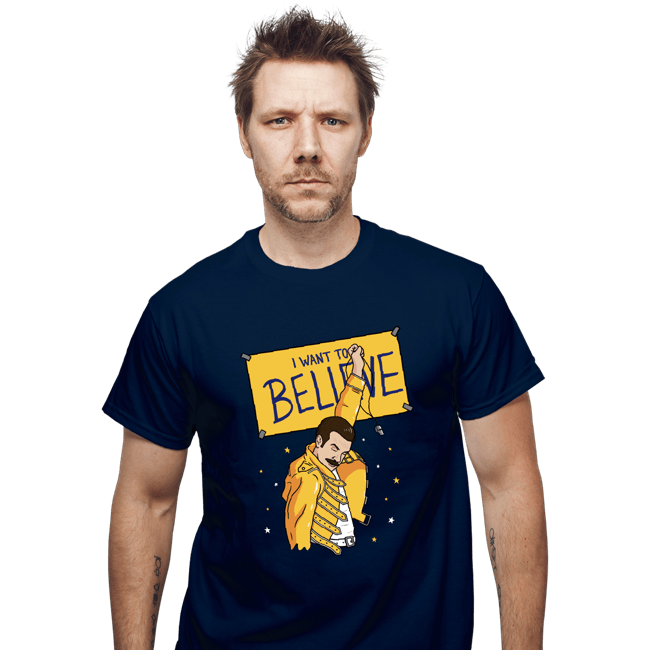 Daily_Deal_Shirts T-Shirts, Unisex / Small / Navy I Want To Believe