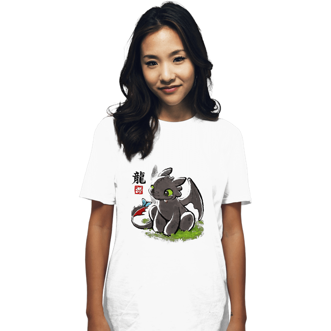 Shirts T-Shirts, Unisex / Small / White Dragon Ink