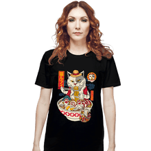 Load image into Gallery viewer, Daily_Deal_Shirts T-Shirts, Unisex / Small / Black Ramen Cat Pirate
