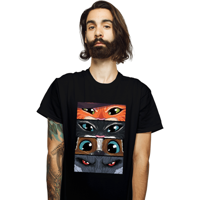 Daily_Deal_Shirts T-Shirts, Unisex / Small / Black Puss In Boots Eyes