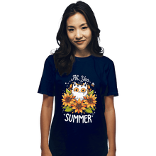 Load image into Gallery viewer, Daily_Deal_Shirts T-Shirts, Unisex / Small / Navy Summer Kitten Sniffles
