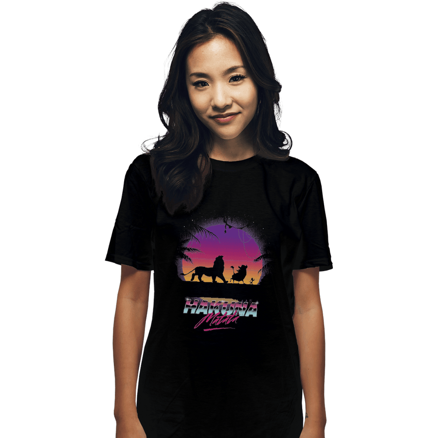 Shirts T-Shirts, Unisex / Small / Black Retro Matata