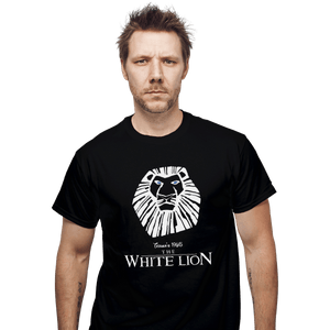 Shirts T-Shirts, Unisex / Small / Black White Lion