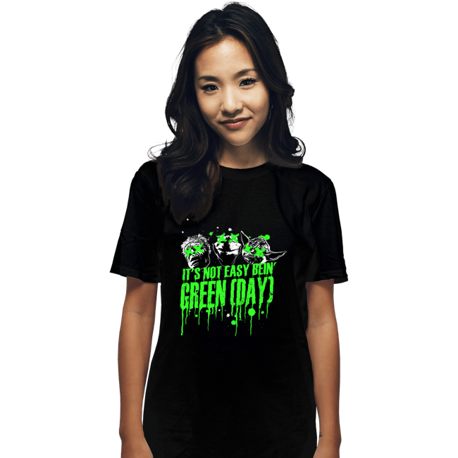 Shirts T-Shirts, Unisex / Small / Black It's Not Easy Bein' Green