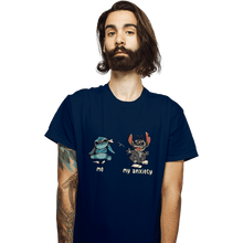 Load image into Gallery viewer, Secret_Shirts T-Shirts, Unisex / Small / Navy My Anxiety
