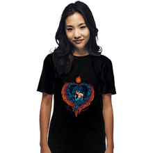 Load image into Gallery viewer, Secret_Shirts T-Shirts, Unisex / Small / Black Heart On  Fire
