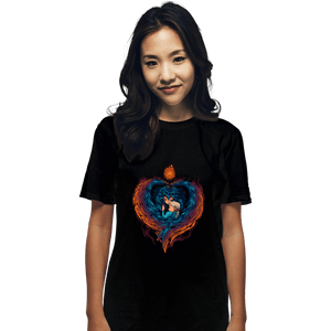 Secret_Shirts T-Shirts, Unisex / Small / Black Heart On  Fire