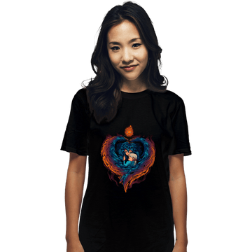 Secret_Shirts T-Shirts, Unisex / Small / Black Heart On  Fire